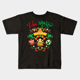 Viva Mexico Mexican Independences Day - I Love Mexico Kids T-Shirt